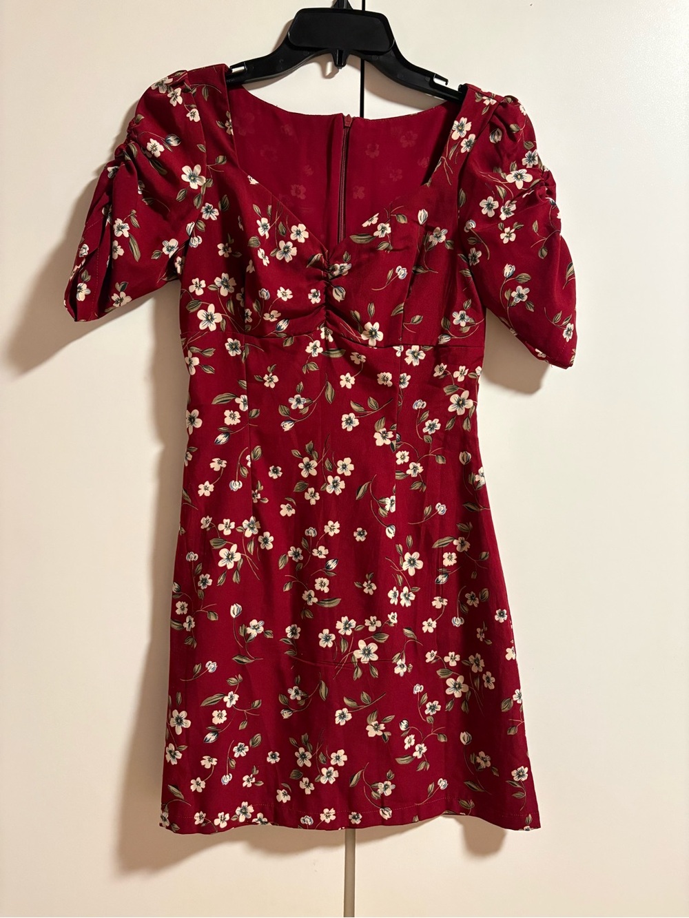 Since Then Women’s Floral Red Puff-Sleeve Dress
